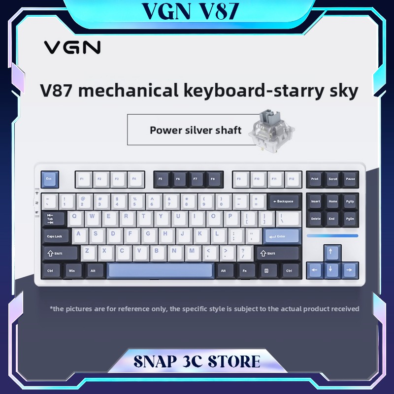 Gaming Keyboard Thocky - VGN V87 TKL Keyboard Mekanik Nirkabel