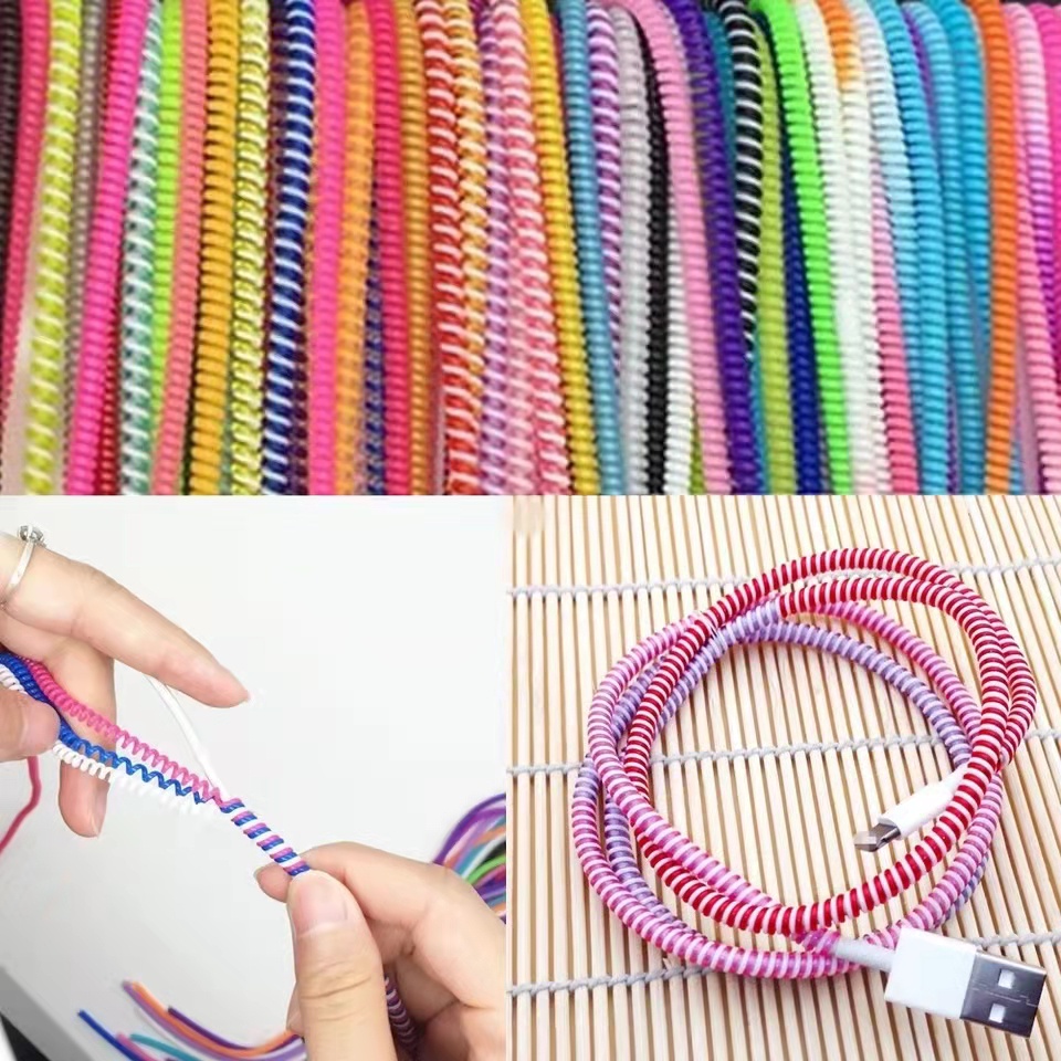 Coiled Usb Cable - Pelindung Kabel Pengisi Daya USB Spiral