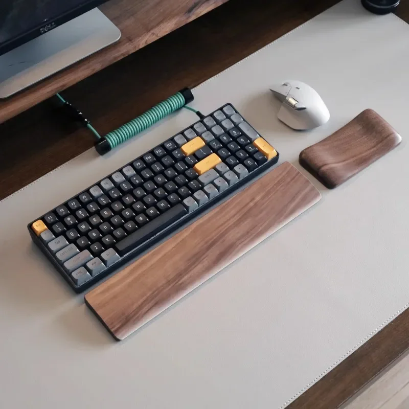 Wrist Rest Wood - Stiker telapak tangan kayu kenari Aksesori