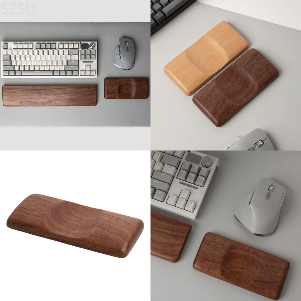 Wrist Rest Wood - Sandaran Tangan Mouse Kayu SZSU Dengan