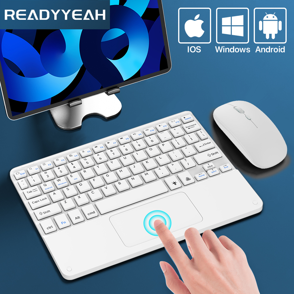 Gaming Keyboard Wireless - Touchpad Keyboard dan Mouse nirkabel, Tablet