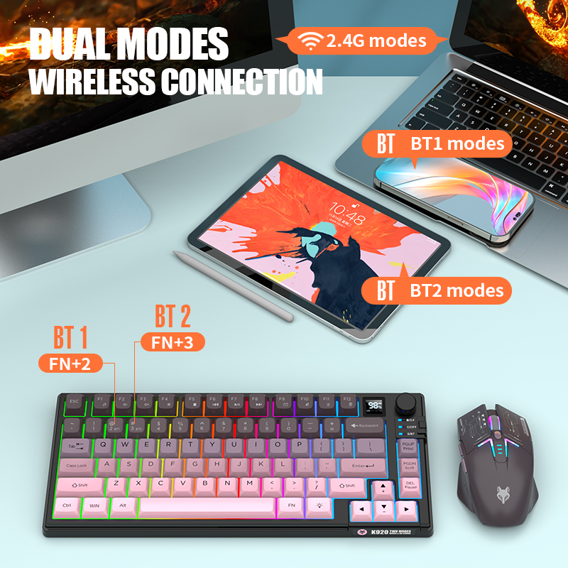 Kombo Keyboard dan Mouse Gamin - Gaming Keyboard Bluetooth ulasan dan harga