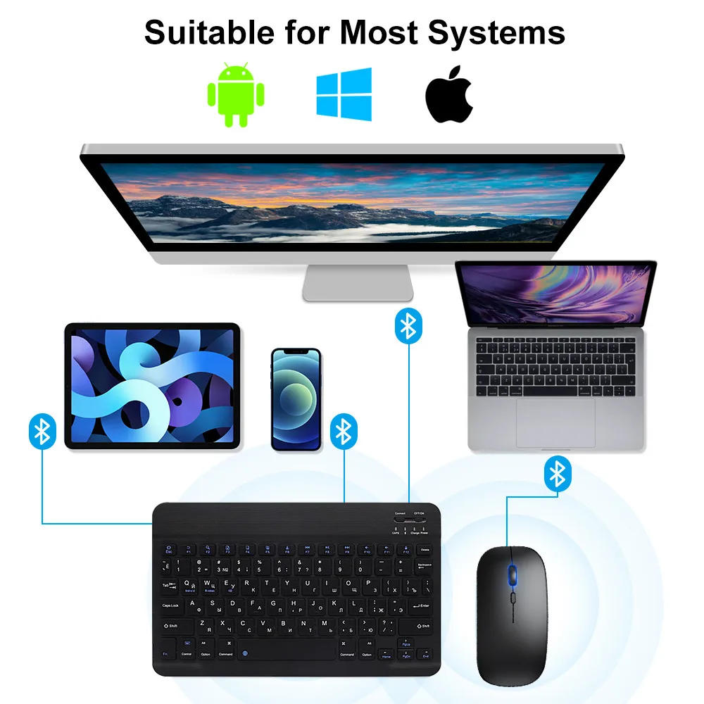 Keyboard Mouse Nirkabel Blueto - Gaming Keyboard Wireless ulasan dan harga