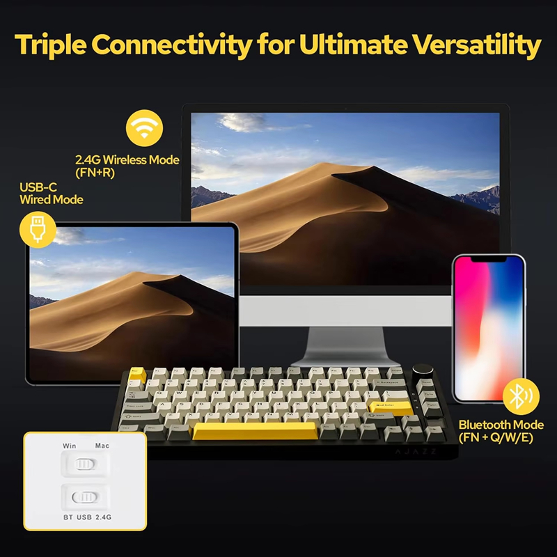 AK820/AK820Pro Keyboard Mekani - Gaming Keyboard Wireless ulasan dan harga