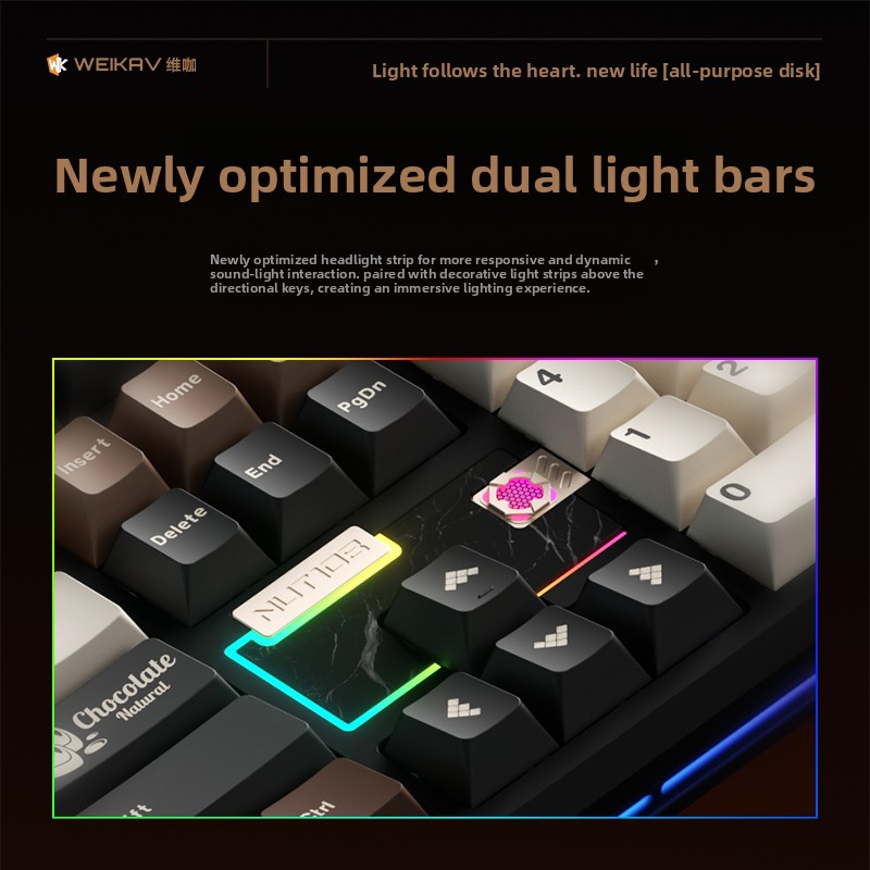 WEIKAV NUT108 Keyboard Mekanik - Gaming Keyboard Wireless ulasan dan harga
