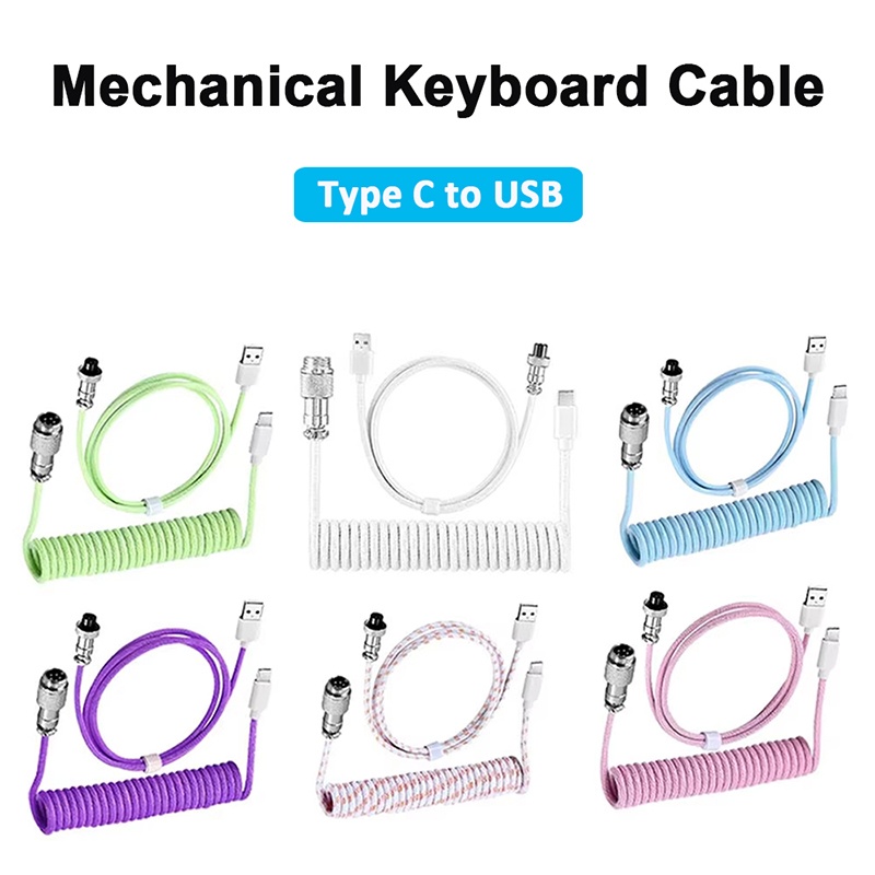 Kabel Keyboard Mekanik USB Tip - Coiled Usb Cable ulasan dan harga