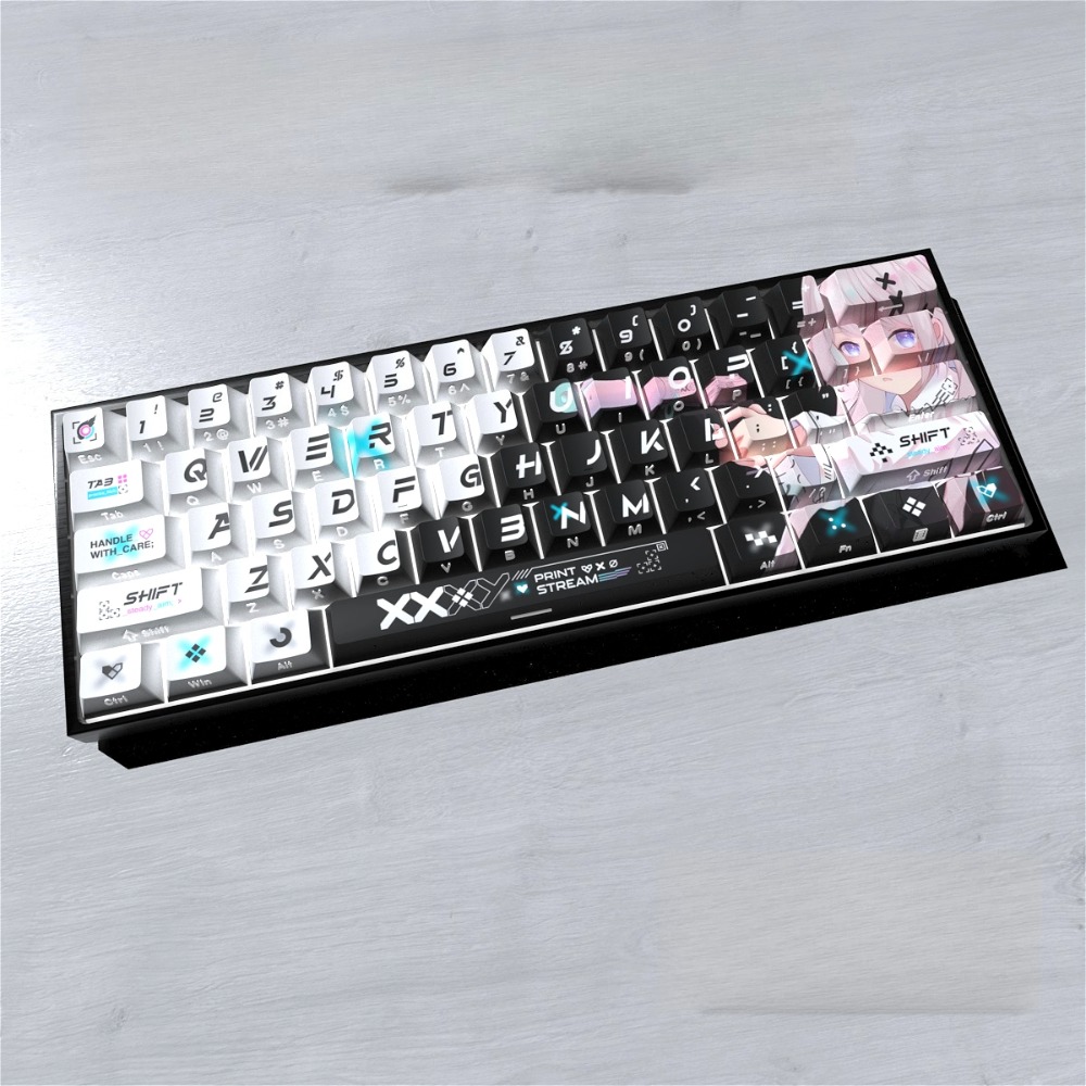 Keycaps Double-shot Side Print - Gaming Keyboard Thocky ulasan dan harga