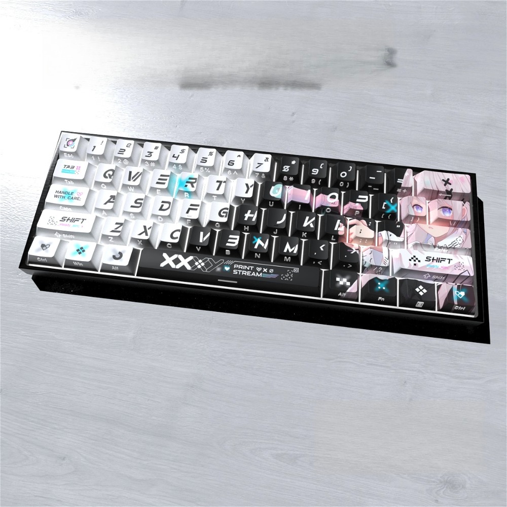 Keycaps Double-shot Side Print - Gaming Keyboard Thocky ulasan dan harga